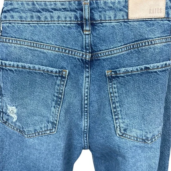 RAILS The Topanga High Rise Straight Leg Distressed Ripped Jeans Womens Size 29 - Picture 6 of 13